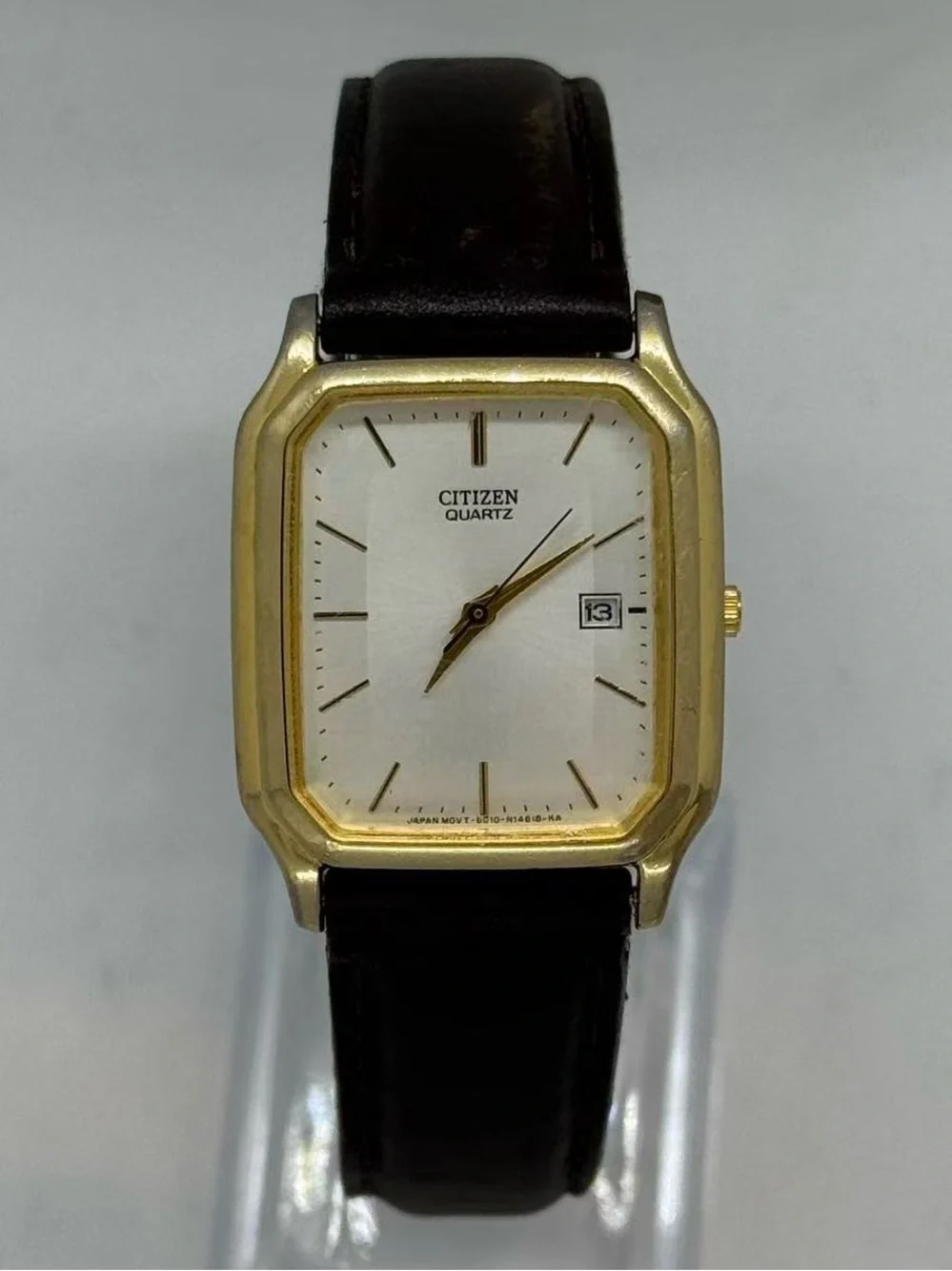 Vintage Citizen Quartz Men’s Watch 25mm Silver Dial Date New Battery Runs